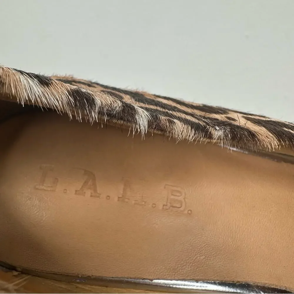 L.A.M.B. Women's Size 7 M Leopard Print Calf Hair Leather 'Dorothee' Wedge - Picture 6 of 13